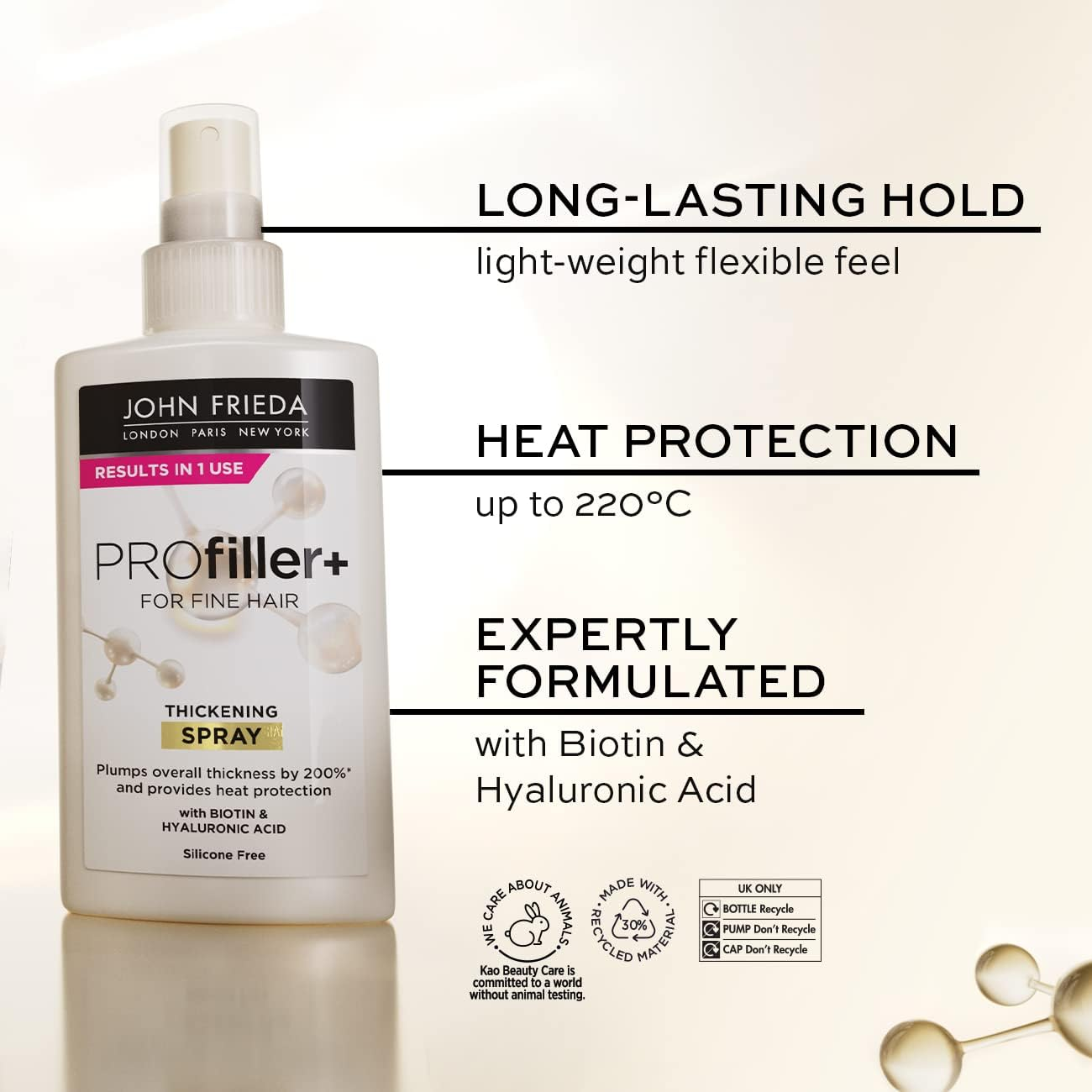 John Frieda Profiller+ Thickening Spray with Heat Protection for Thin, Fine Hair, image number 2