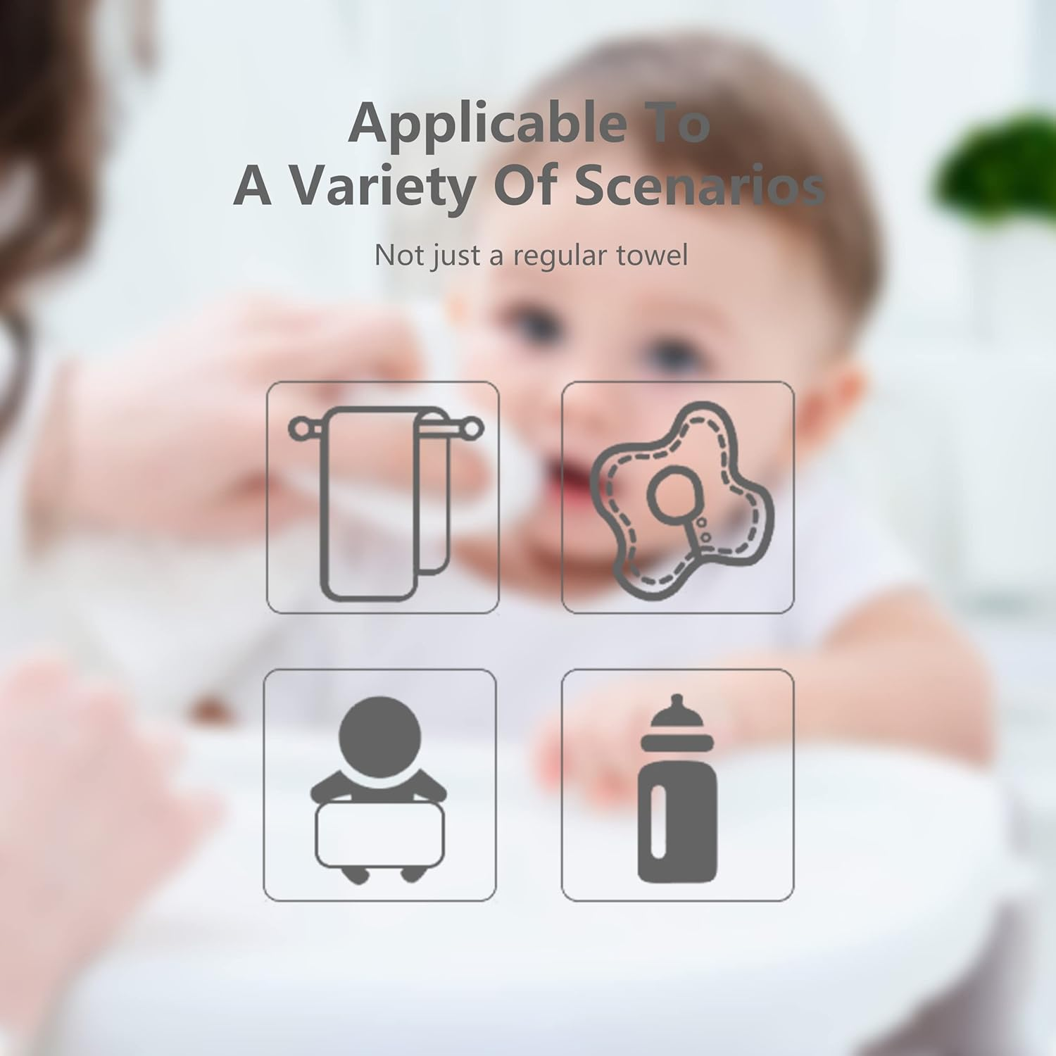 SWEET DOLPHIN 12 Pack Muslin Burp Cloths Large 100% Cotton for Baby - Essentials Extra Absorbent and Soft Boys & Girls Milk Spit up Rags Newborn Registry White, 20/'' X10/'' (Sd-Burp-12P-White) image number 3