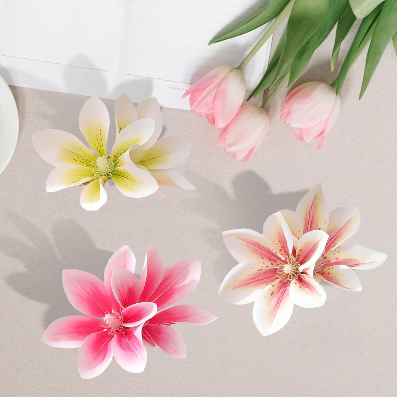 Hawaii Hair Accessories, 3 Pieces Hair Flowers, Hawaiian Flower Hair Clips, Flowers Hair Clip, Flowers for Hair, Hawaiian Flower Hair Accessories, Artificial Flowers Clips, for Summer Holidays by The