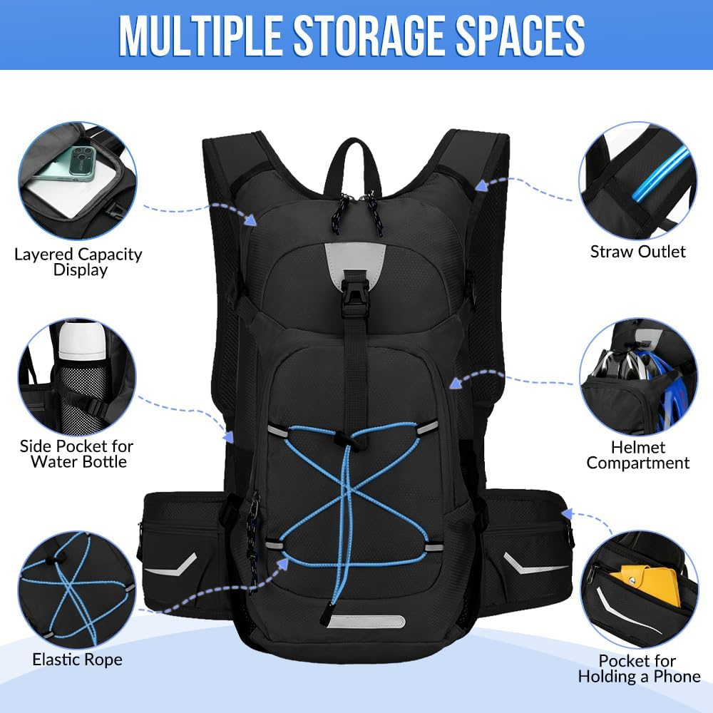 WOTOW Hydration Pack - Hydration Backpack, and Hydration Vest Hydration Bladder Are Suitable for Both Men and Women during Hiking Camping image number 5