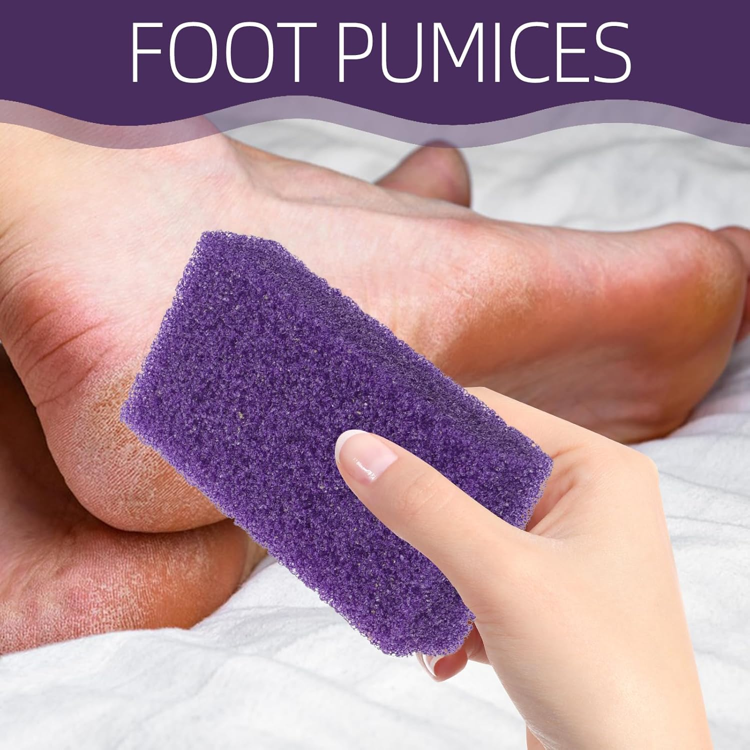 PHENOFICE 3Pcs Pedicure Foot Scrubber: Callus Remover & Dead Skin Exfoliator - Double-Sided Exfoliating Foot Heel Smoother for Bathroom Showers image number 2