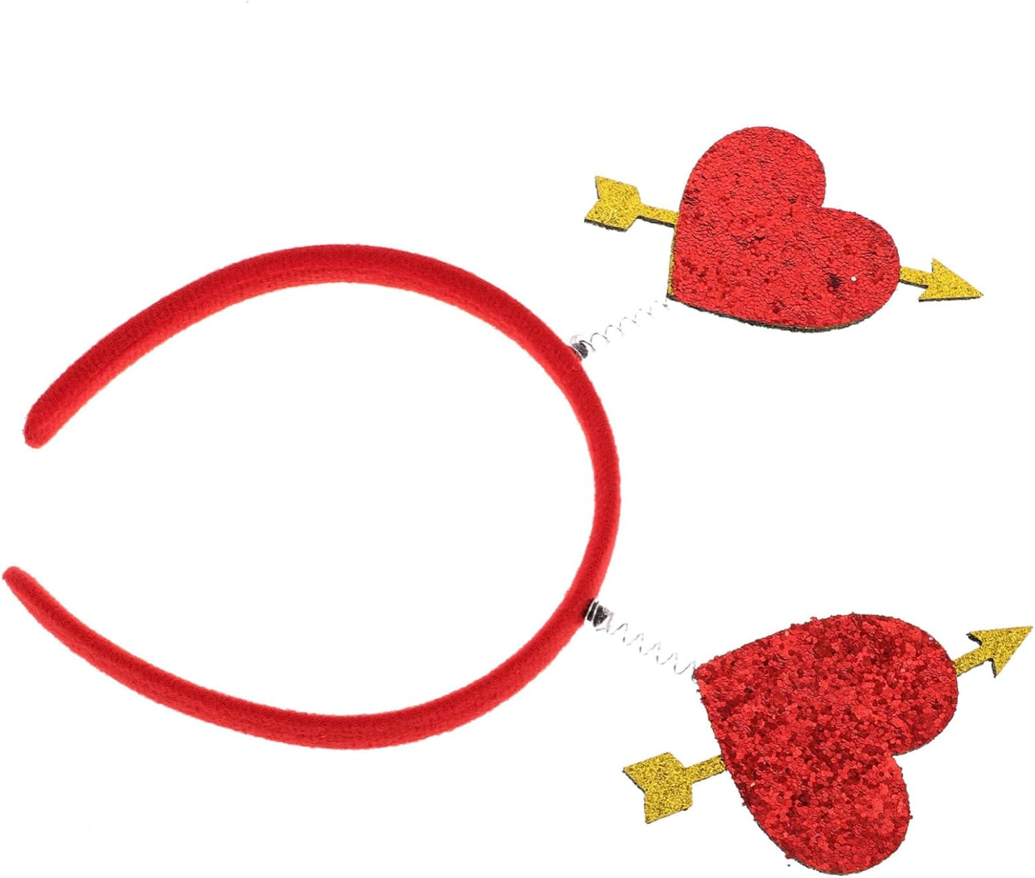 IWOWHERO Elegant Cupid Headband Heart Ears Valentines Day Hair Band Accessory Set image number 5