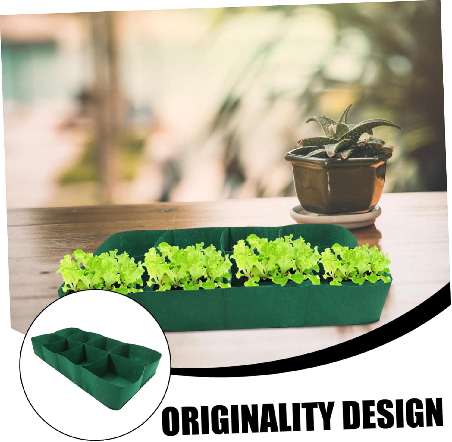 Outanaya Garden Plant Bed Felt Grow Bag Fabric Raised Planter for Vegetables Fruits Flowers Green Easy to Manage Gardening image number 6