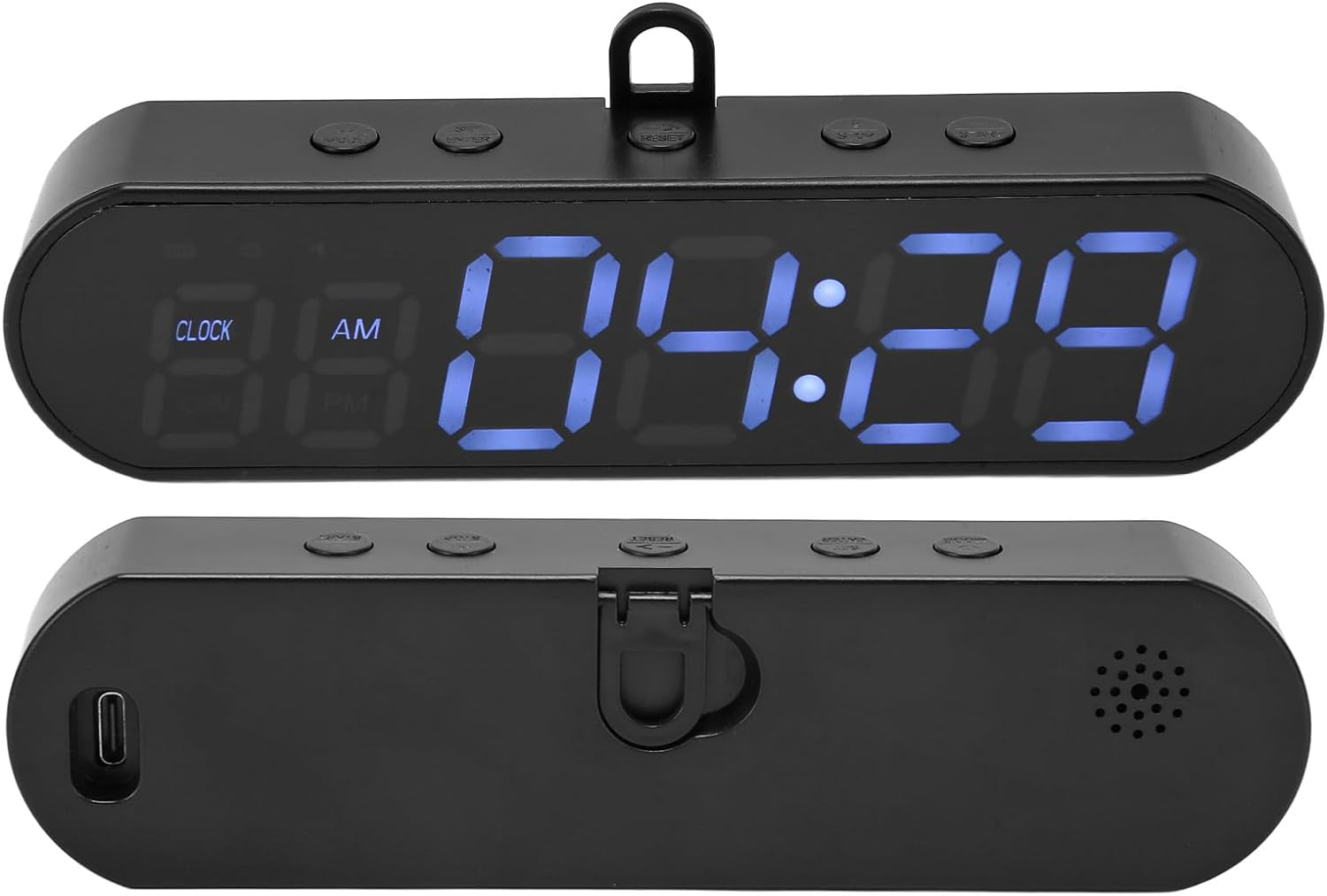 Portable Gym Timer, Digital Display Interval Timer for Workout, Multifunctional 1000Mah USB Fitness Clock, Count up by round for Home Gym Fitness Garage, Low Battery Reminder image number 3