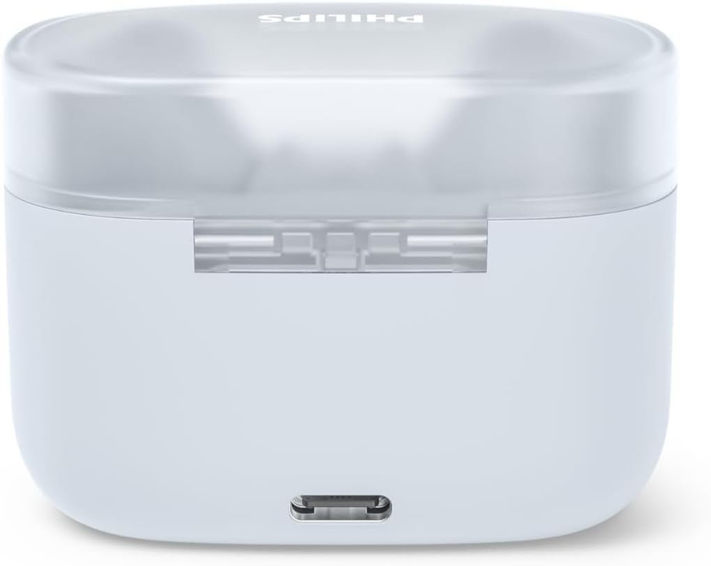 Philips T2000 True Wireless Earbuds, Bluetooth 5.4 Headphones with 4-Mic Clear Calls, Dynamic Bass Boost, 32H Playtime, USB-C Fast Charge, Water Resistant, Multipoint Connection, Touch Control &ndash; Blue image number 1