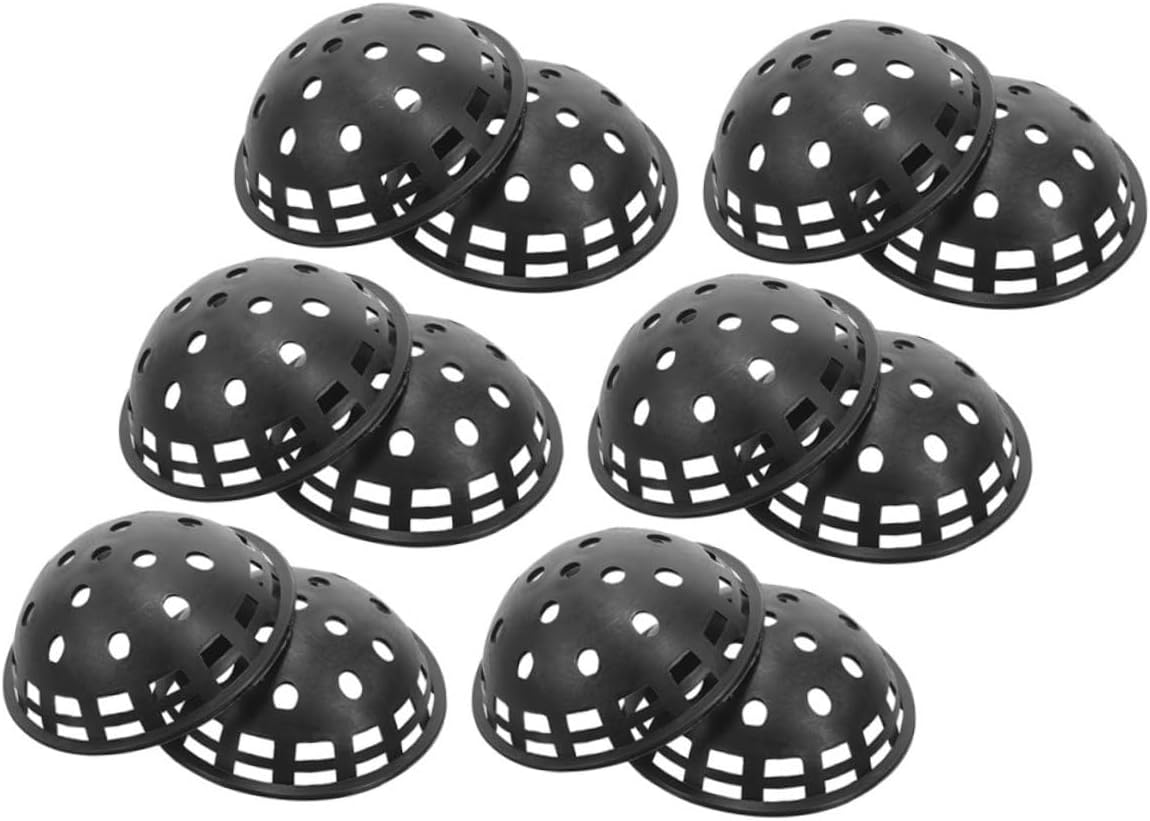 ANDRESLAD 12Pcs Plastic Mesh Pad Filters for Bonsai Pot Drainage Screens Flower Pot Hole Mesh Pads Planter Hole for Gardening Supplies