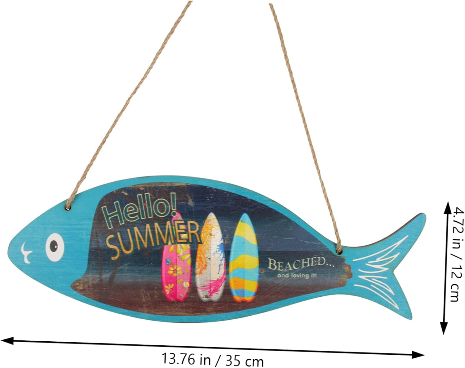 Wooden Fish Pendant Decorative Wall Ornament Nordic Fish Ornament for Household Wall Decor for Living Bedroom image number 3