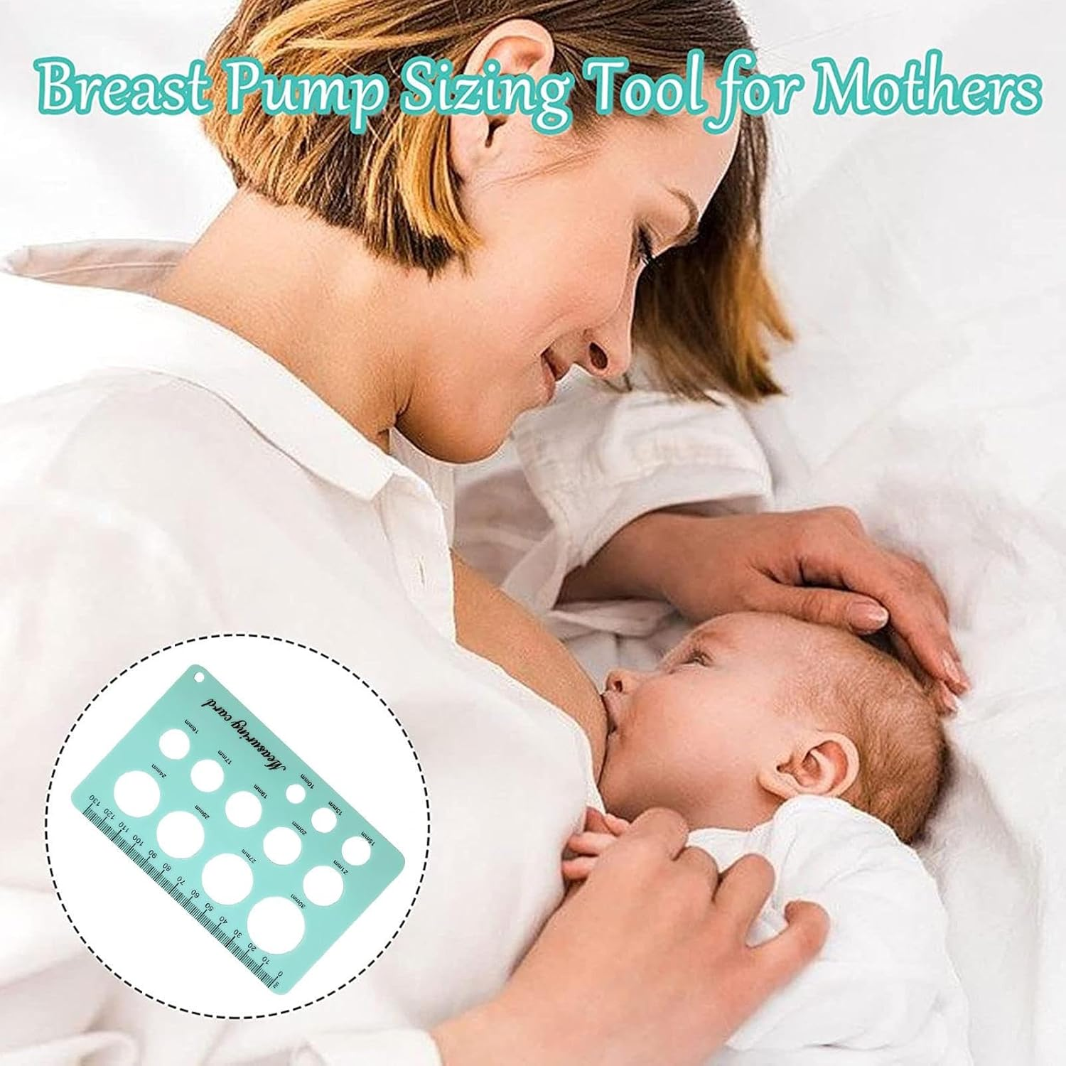 Nipple Gauge for Flange - Diameter Measuring Tool, Size Gauge | Precision Nipple Ruler, Breast Pump Selection Guide, New Mom Maternity Accessories Tool image number 3