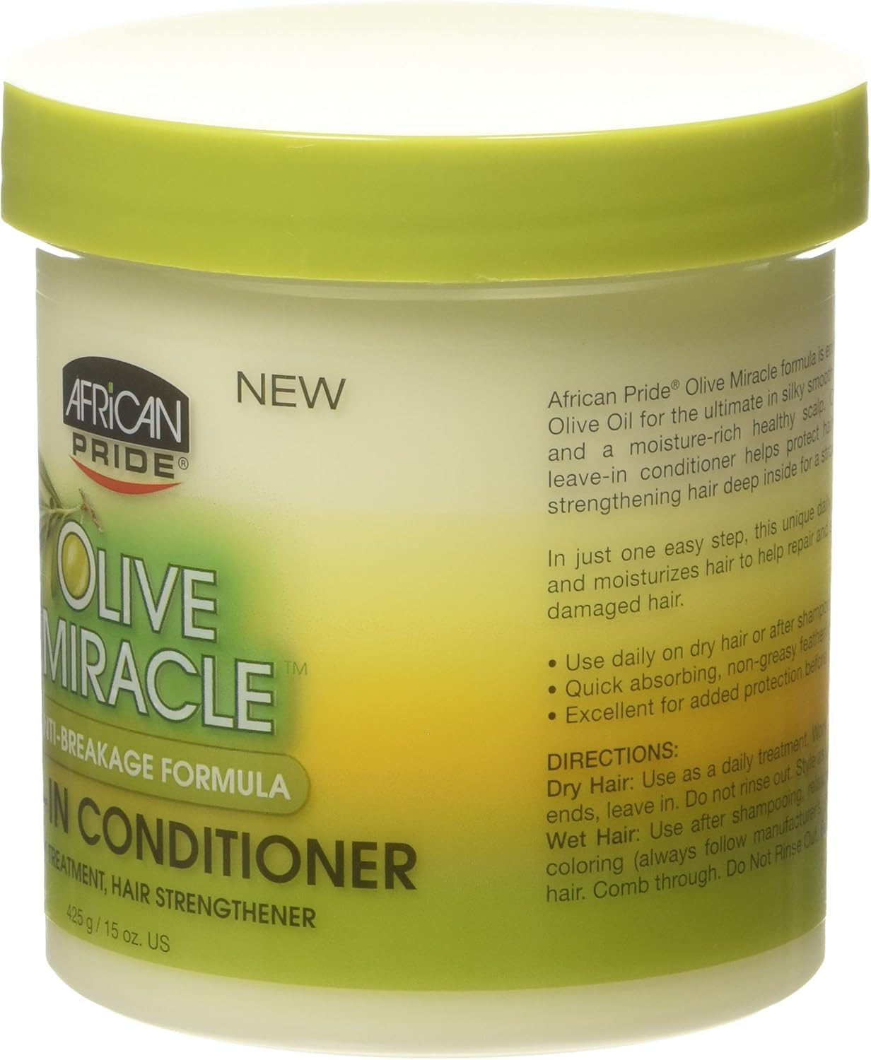 African Pride Olive Miracle Leave-In Conditioner, 15 Ounce image number 2
