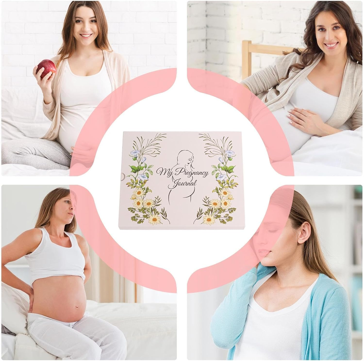 Pregnancy Scrapbook | Keepsake Pregnancy Journal to Cherish Forever | Hard Cover Diary Milestones Announcements Parenting Scrapbook for Parents Childbirth Birthday image number 4