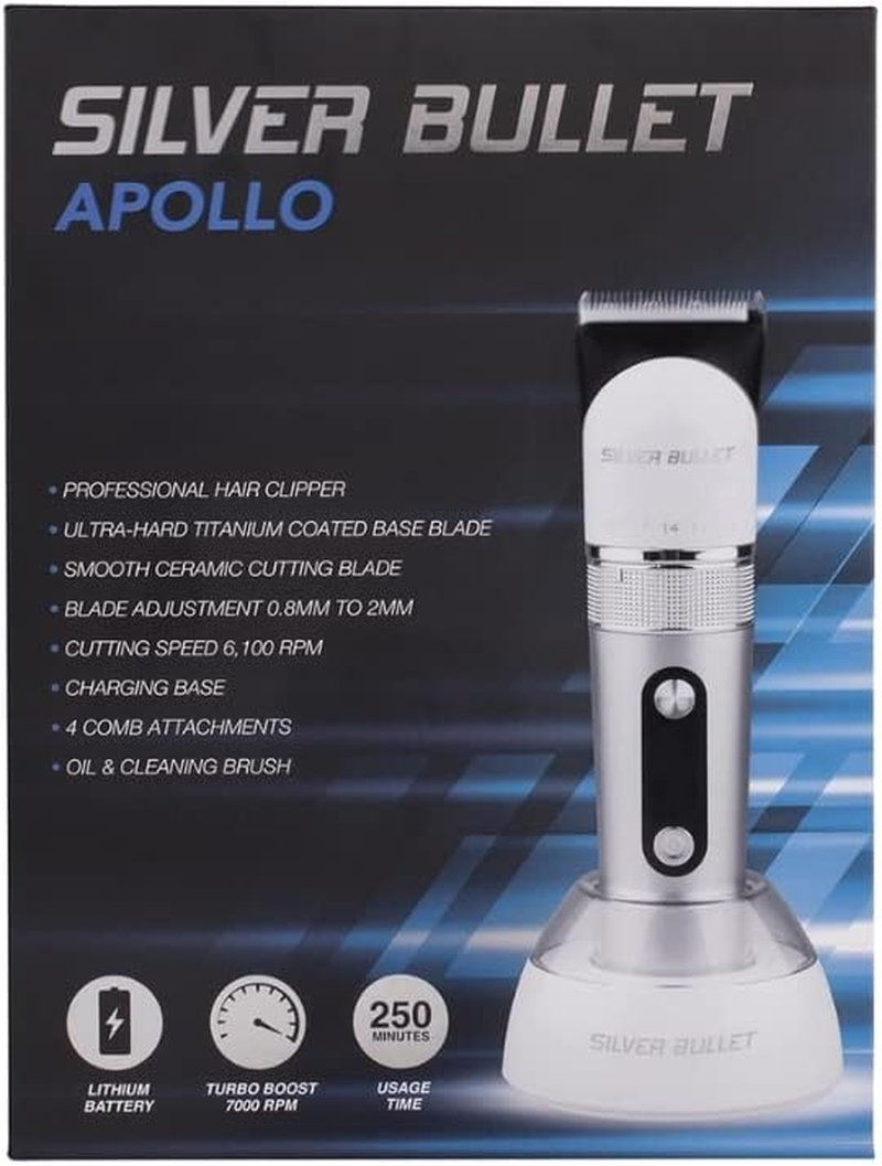 Silver Bullet Apollo Hair Clipper - Silver
