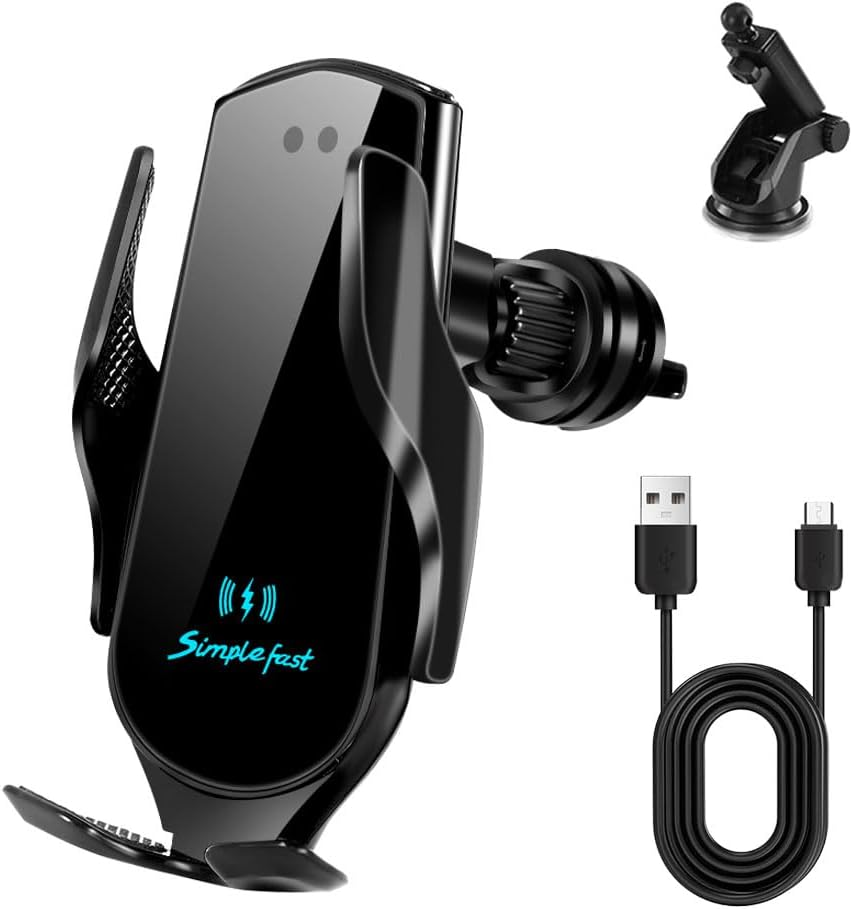 Wireless Car Charger,Qi 15W Fast Charging Electric Car Phone Holder Mount Automatic Clamping Vent Clip Windshield Dashboard for Iphone 17 16 15 14 13 12 Pro Max Samsung S25 S24 S23 Ultra Pixel Huawei image number 3