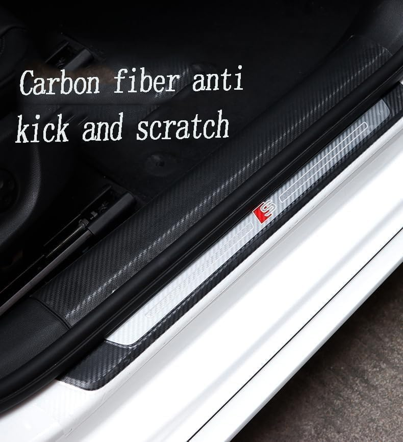 Str-Car Door Entry Guards Scratch Cover Protector Paint Threshold Guard,Front Rear Door Entry Sill Guard Scuff Plate Rear Bumper Protector Guard for Most Cars,2In9.8Ft(5Cm3M) Black image number 3