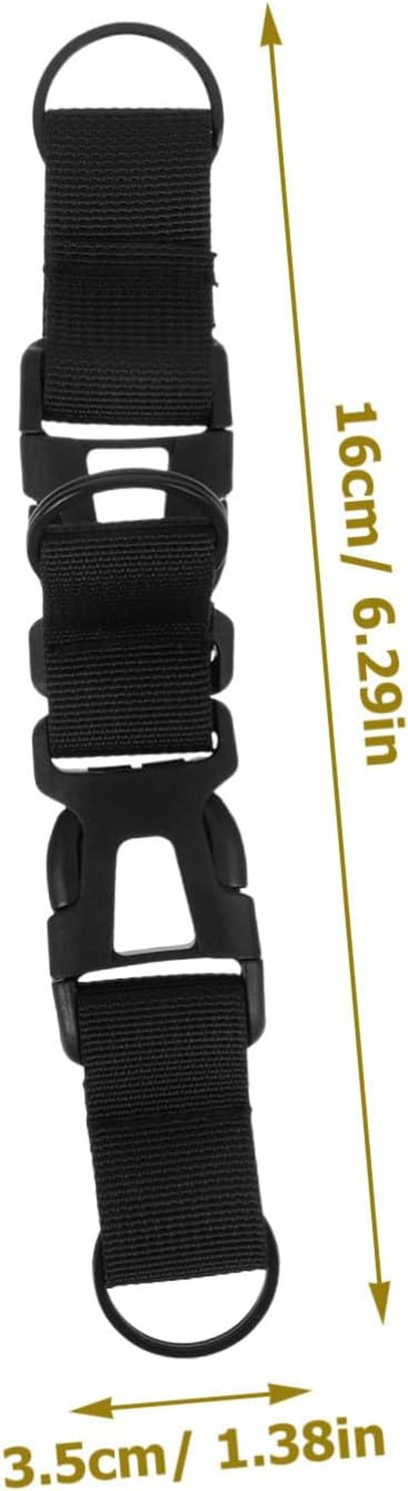 HEALEEP Adjustable Black Outdoor Luggage Strap Three-Ring Buckle, Multifunctional Wide Suitcase Strap for Travel, Secure Packing and Carrying Accessories image number 1