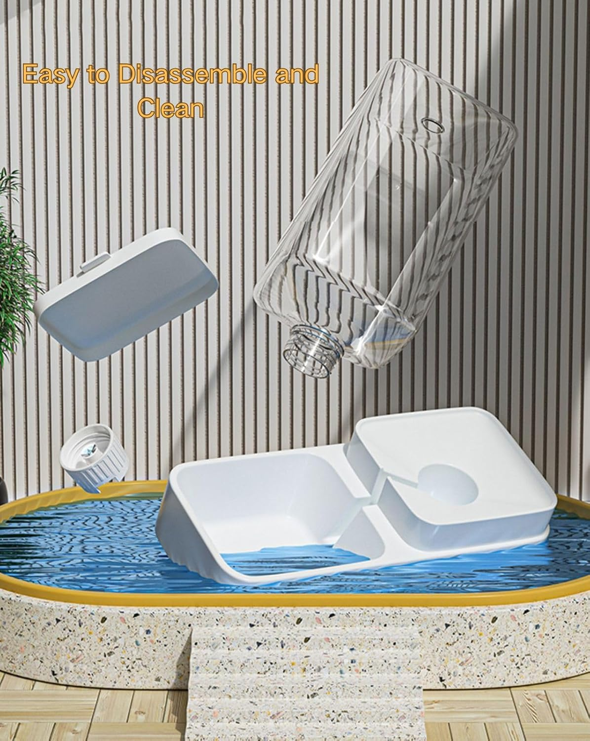 Gravity Pet Feeder and Water Dispenser Set - Automatic Dog Feeder & Cat Water Dispenser for Small to Medium Pets - 3.8L Large Capacity image number 5