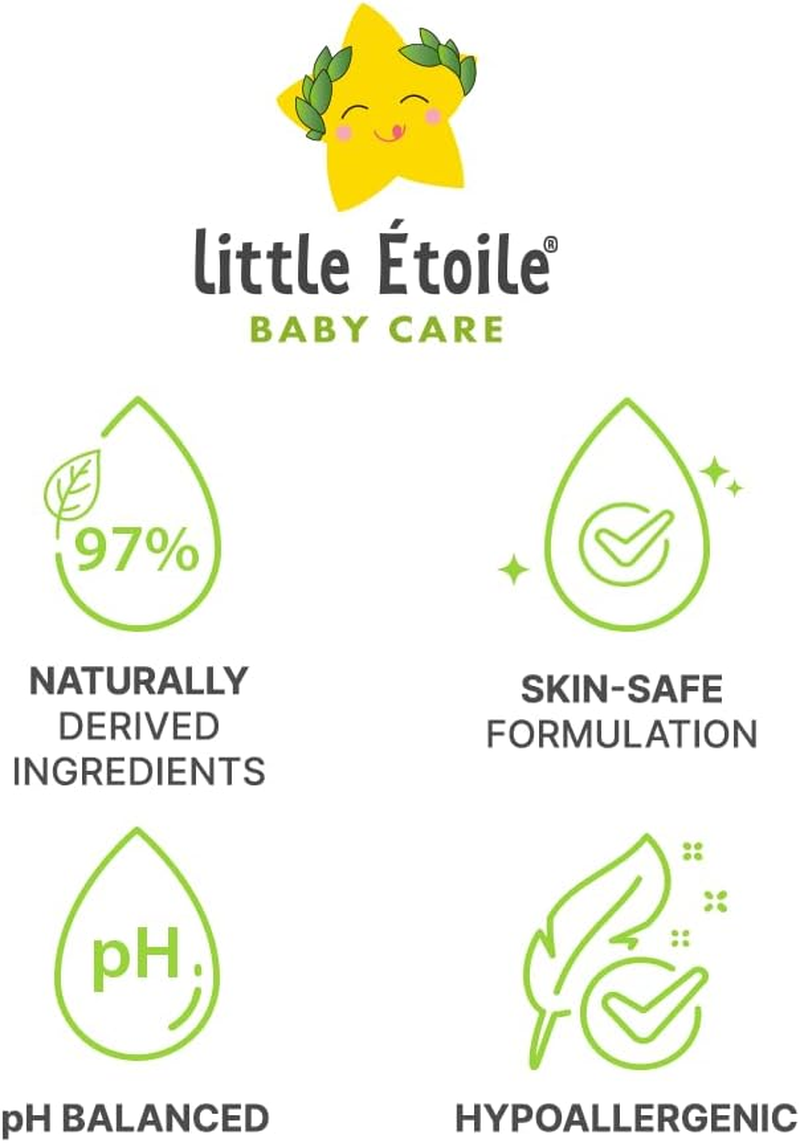 Little &Eacute;toile Natural Baby Massage Oil &ndash; Gentle Baby Bath Oil with Botanical Blend for Newborns 0+ Months &ndash; 200Ml image number 5