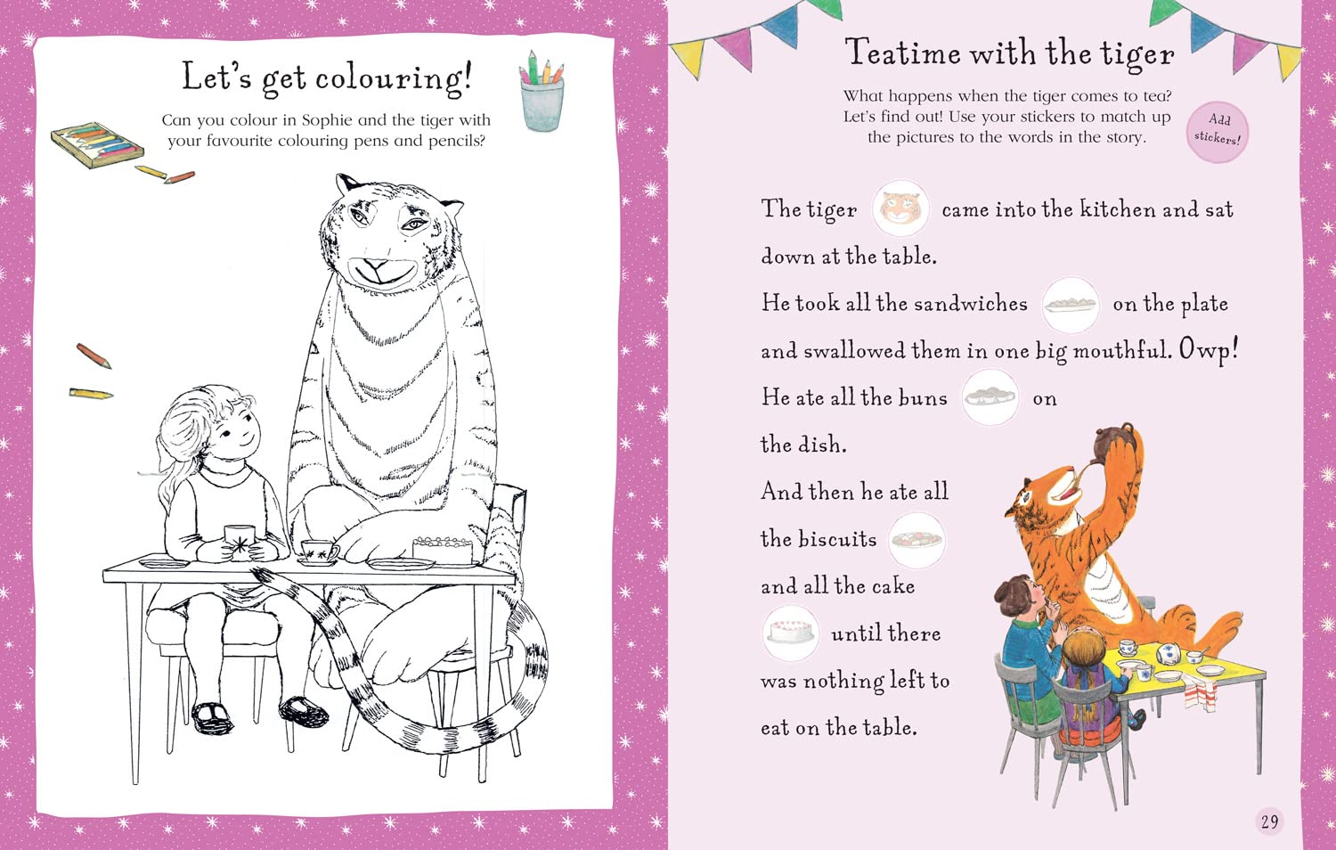 The Tiger Who Came to Tea Activity Book: the Nation&rsquo;S Favourite Classic Illustrated Children&rsquo;S Book from Judith Kerr &ndash; Now as a Sticker Activity Book! image number 2