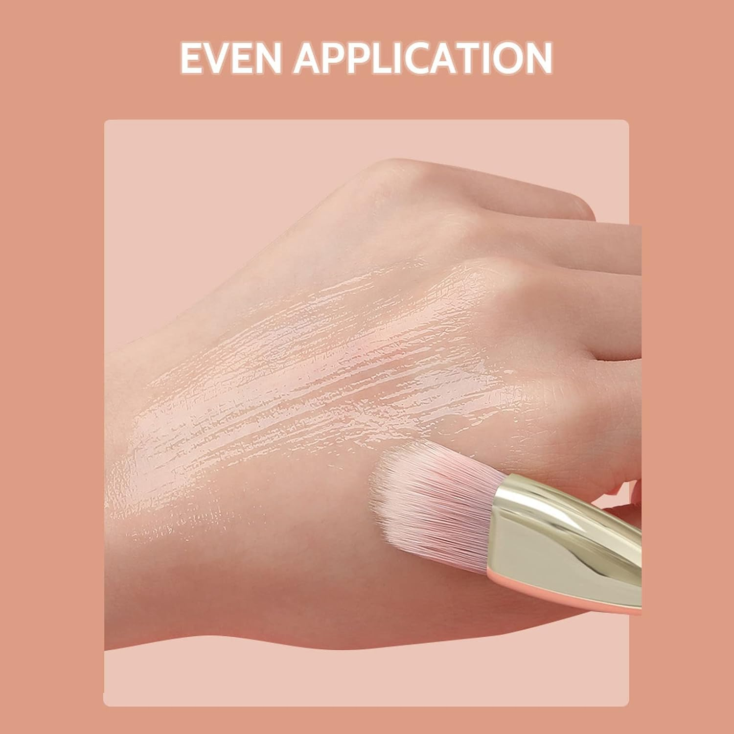 Soft Nail Dust Cleaning Brush, Undeformed Die-Cast Thickened Artificial Fiber Nail Art Powder Dusting Brush Smooth Handle for Manicure (Champagne Gold) image number 2