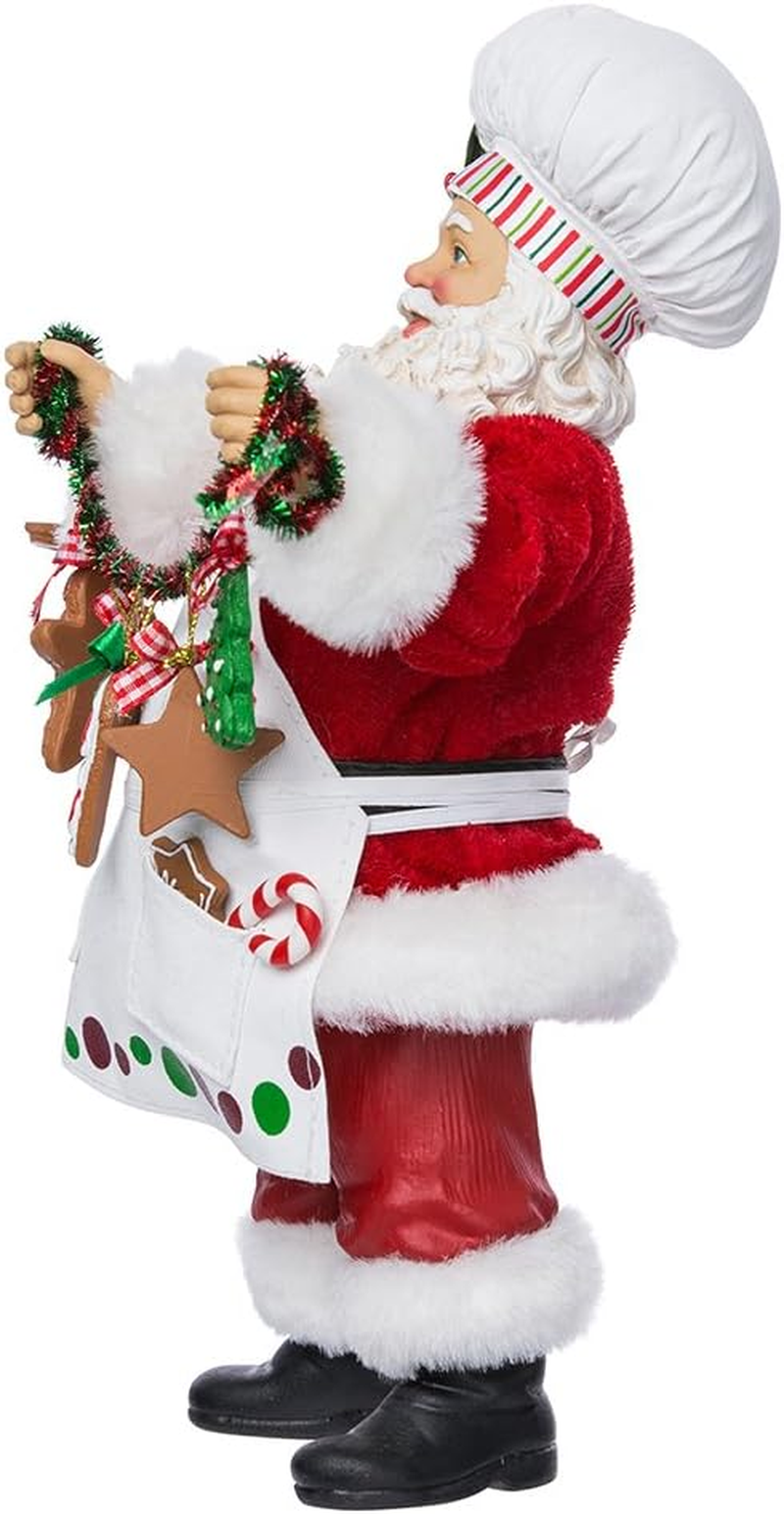 Kurt Adler Fabriche Christmas Chef Santa Figurine, 12-Inch