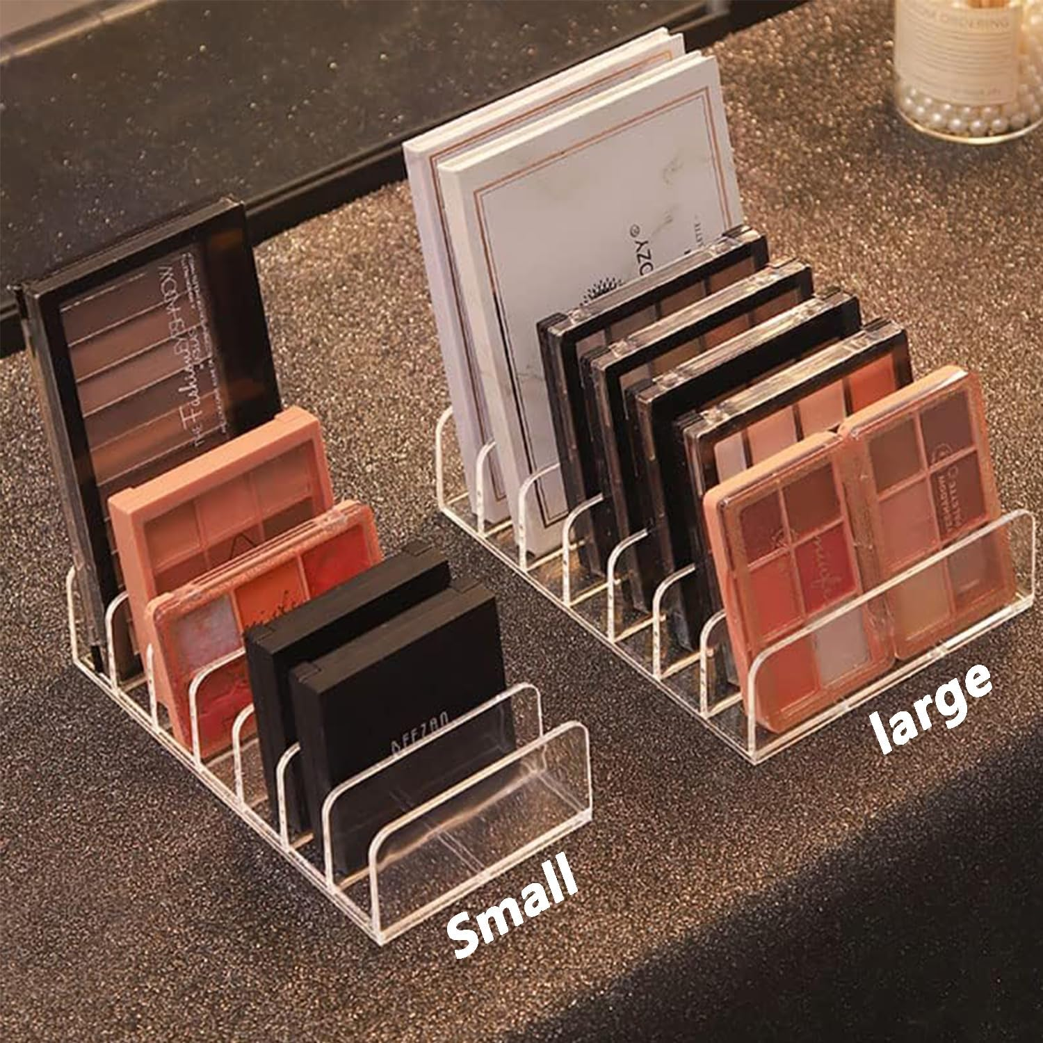 Taicols Stackable Clear Plastic CD Holder, CD Rack DVD Storage, DVD Transparent Storage Box, CD Display Rack Holds Acrylic DVD/CD Holder 7 Grid Holder Hold up 7 to 14 Standard CD Organization (Large) image number 5