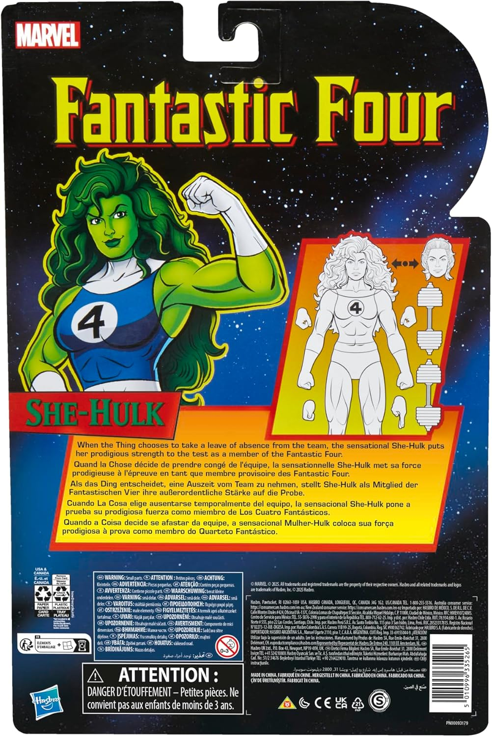 Marvel Legends Series She-Hulk, Retro Cardback Fantastic Four Comics-Inspired Collectible 6-Inch Scale Action Figure image number 2