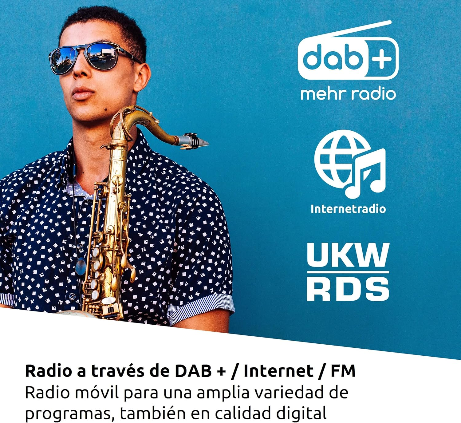 Technisat Viola 2 C IR - Portable Internet Radio (DAB+, FM, Wifi, 2.4 Inch Colour Display, Headphone Jack, Alarm Clock, Sleep Timer, 3 Watt RMS, Battery, Power Supply) White/Black image number 4