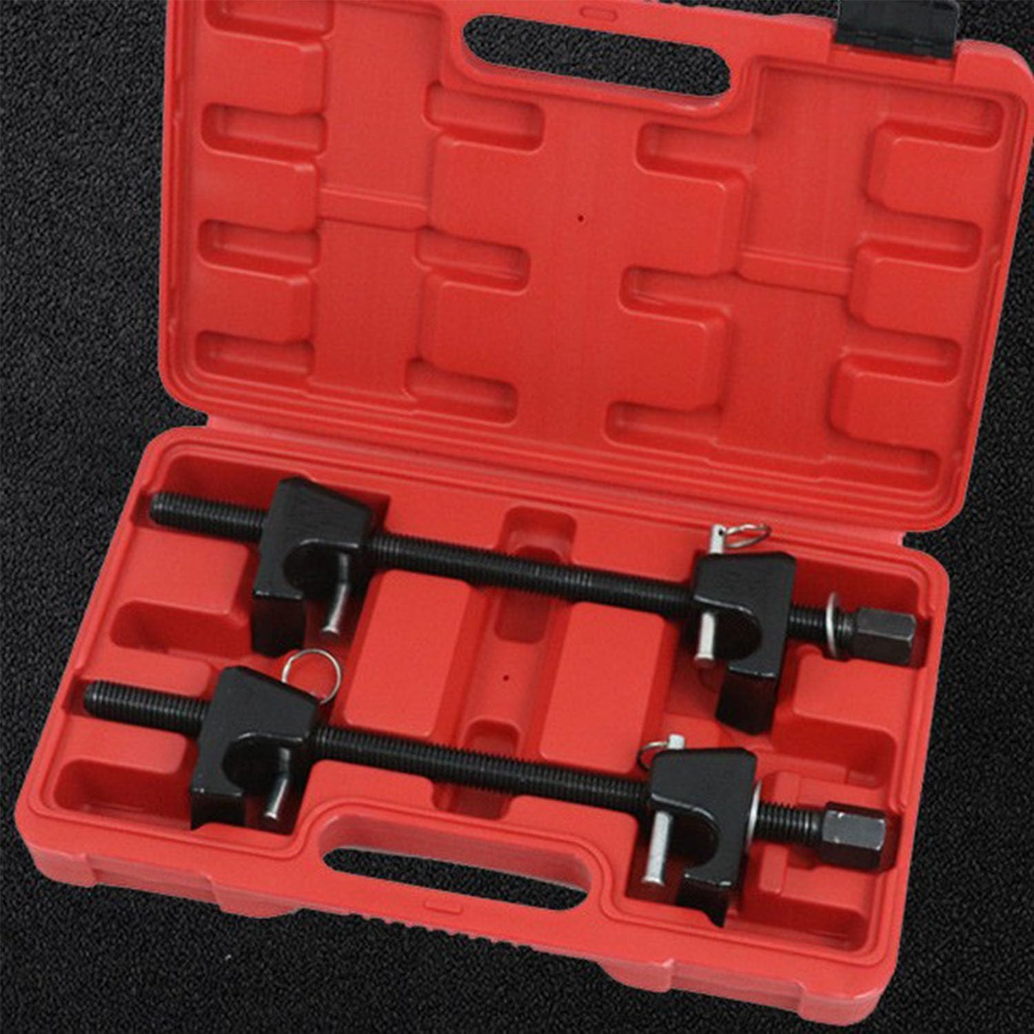 Coil Spring Compressor Tool Kit, 2-Pack Mcpherson Strut Spring Compressor Set with Heat-Treated Hooks, 1/2" Square Drive & 22Mm Hex Compatible, for Shock Absorber & Strut Replacement Tool image number 4