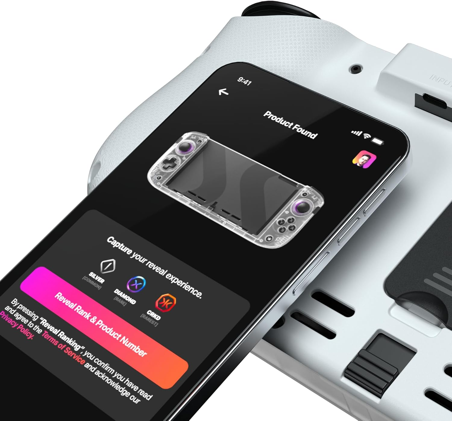 CRKD Nitro Deck+ Handheld Pro Controller for Nintendo Switch & OLED Model - TV Dockable - Programmable Sidekicks & Back Buttons - True Collection System (Clear White Edition) image number 2