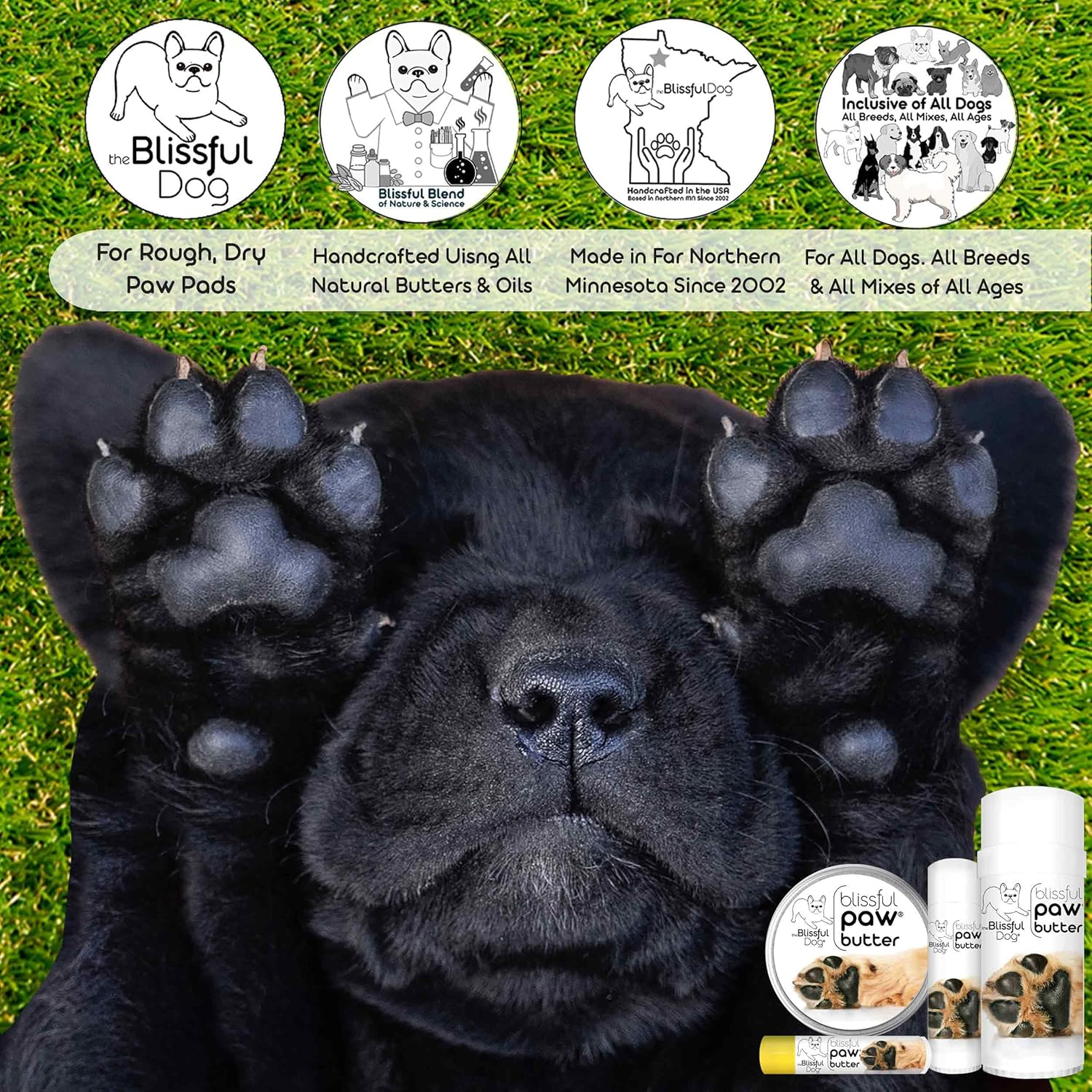 The Blissful Dog Paw Butter for Your Dog'S Rough and Dry Paws, 1-Ounce image number 4
