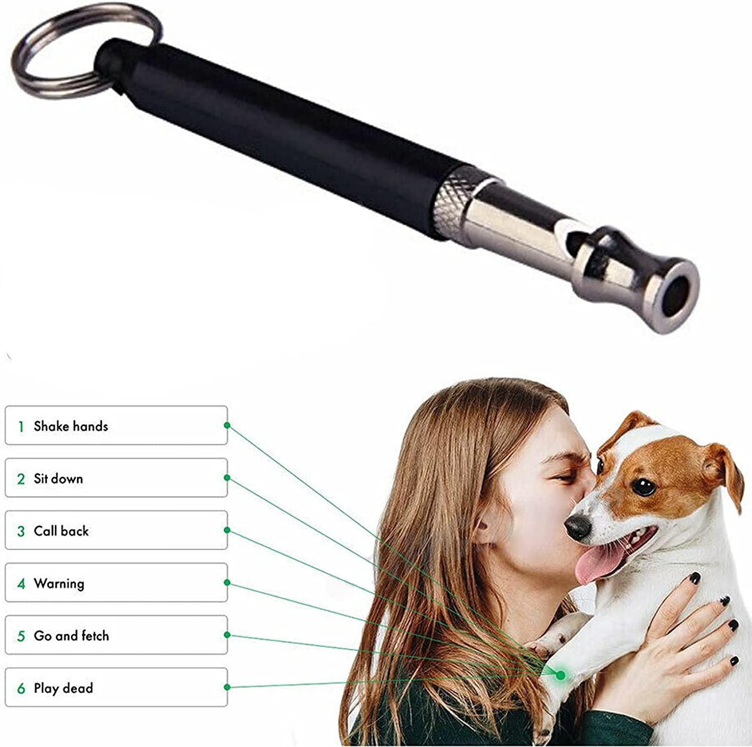 Dog Clickers with Training Whistle Kit, MH MOIHSING Trasonic Silent Dog Whistle Adjustable Frequencies, Professional Training Clicker with Lanyard for Puppies Dogs Pet Stop Barking and Recall Training image number 4