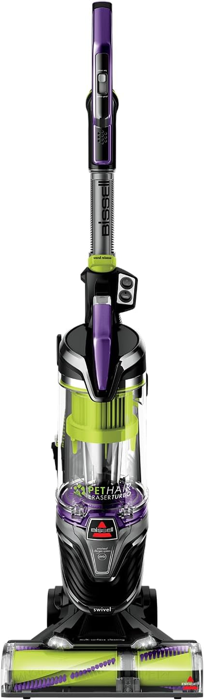 BISSELL Pet Hair Eraser Turbo 2454F | Bagless Upright Vacuum with Tangle-Free Brush Roll, Powerful Pet Hair Pickup with Turbobrush Tool & Led-Lit Crevice Tool image number 1