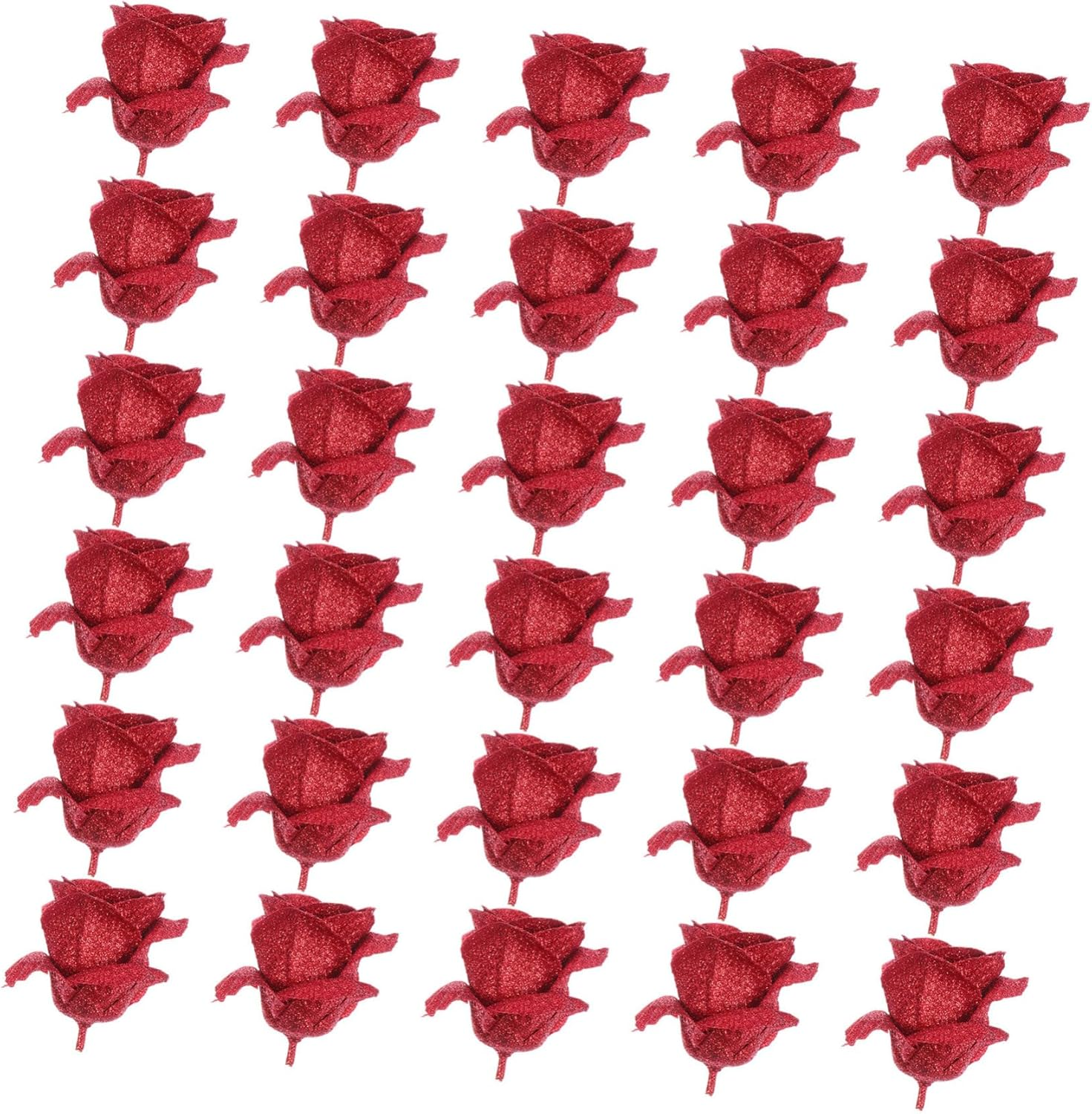 Abaodam 30Pcs Red Rose Petal Soap Wedding Soap Flowers Fake Rose Petals for Hand Washing Relaxing Bath Soak image number 2