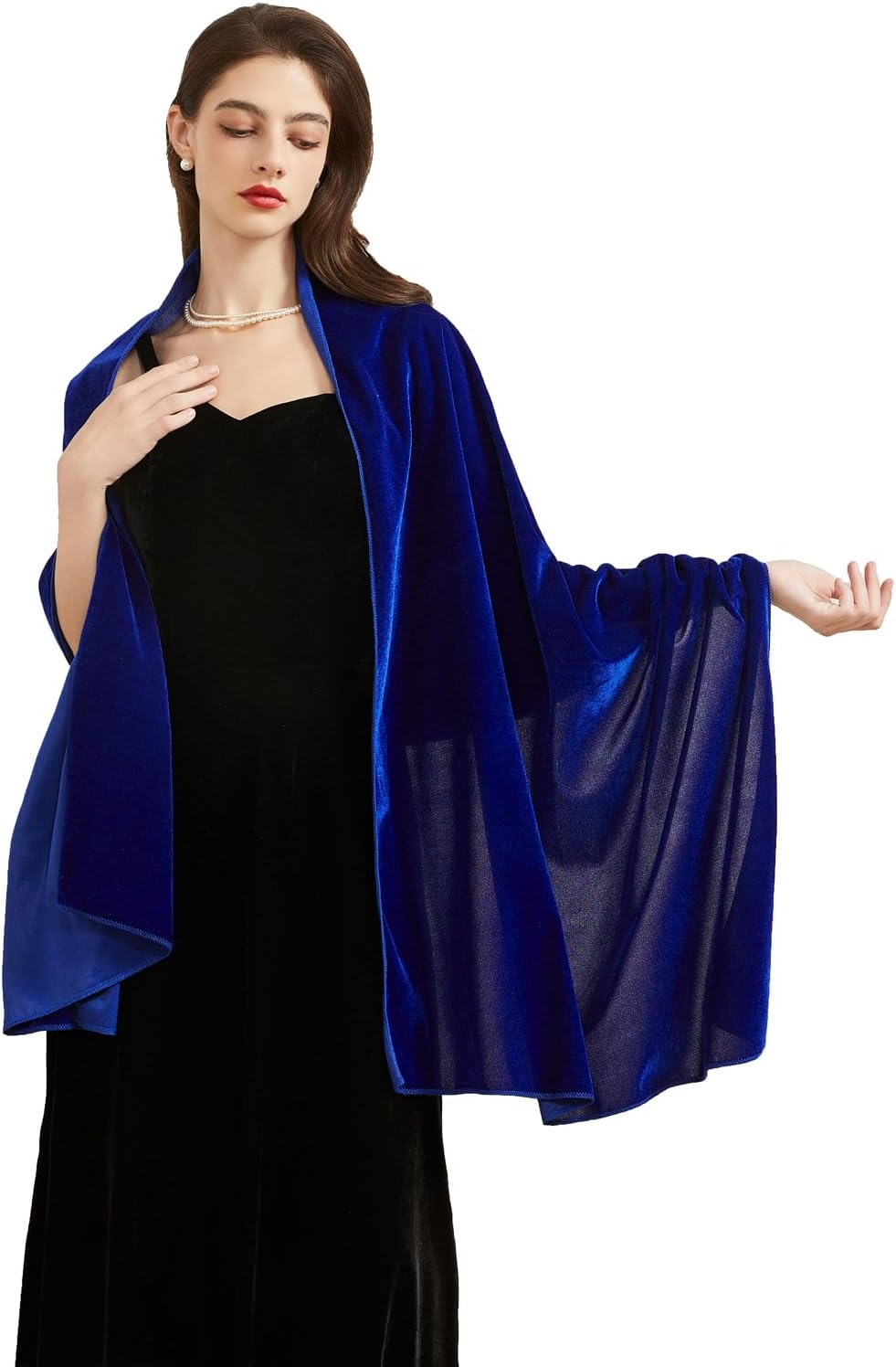 BRYCTSISEN Women'S Velvet Shawl and Wrap for Wedding Bridal Bridesmaid Outwear Evening Party Prom Dress Accessories Scarf