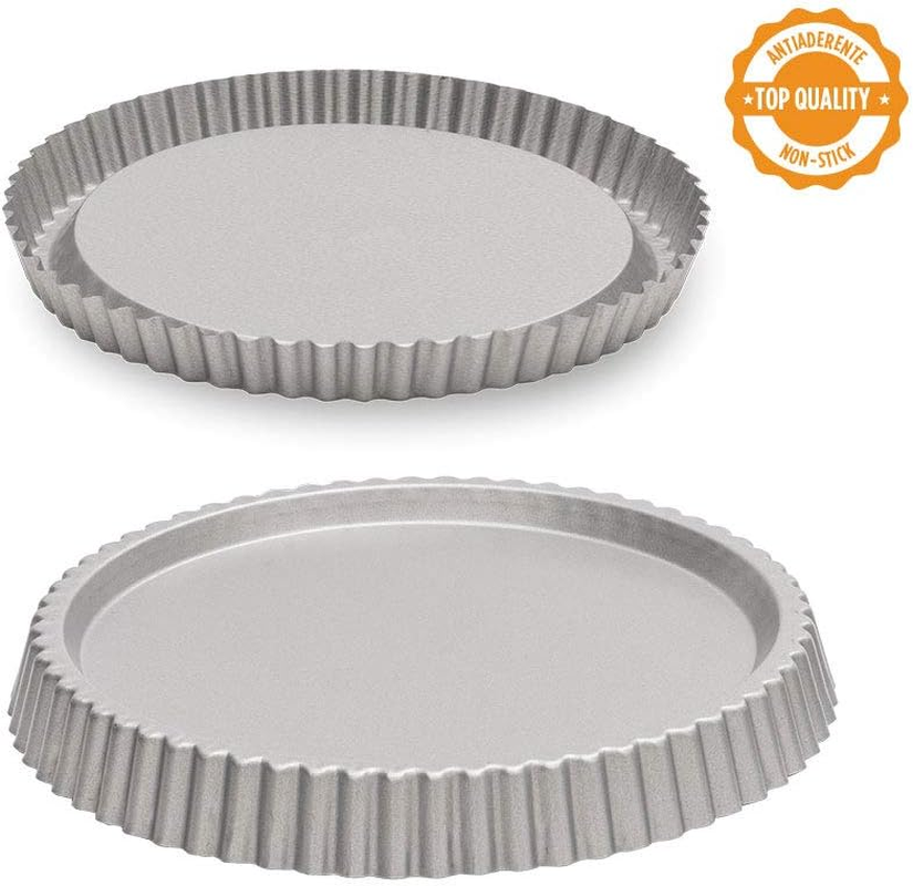 DECORA, 0070030 Clever Baking Mould for Tarts, Non-Stick Coating, Round, Diameter 24 X 3 Cm, Allows Easy Filling of the Tarts, Professional Design, Grey image number 2