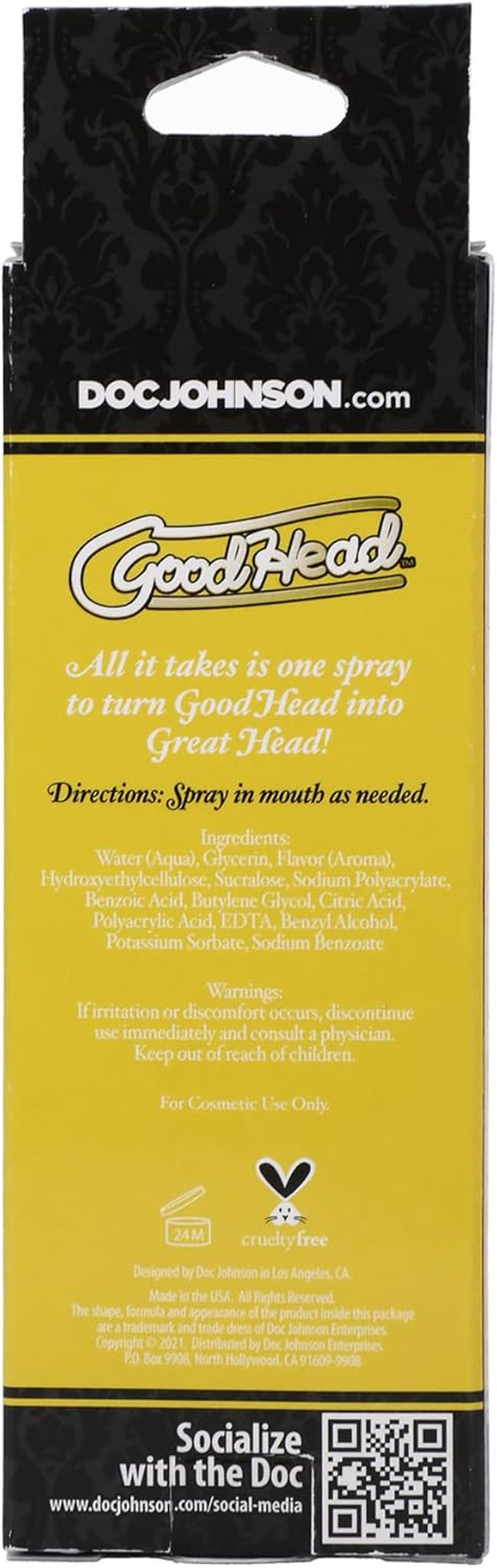 Doc Johnson Goodhead Wet Head Dry Mouth Spray 59 Ml, Pineapple