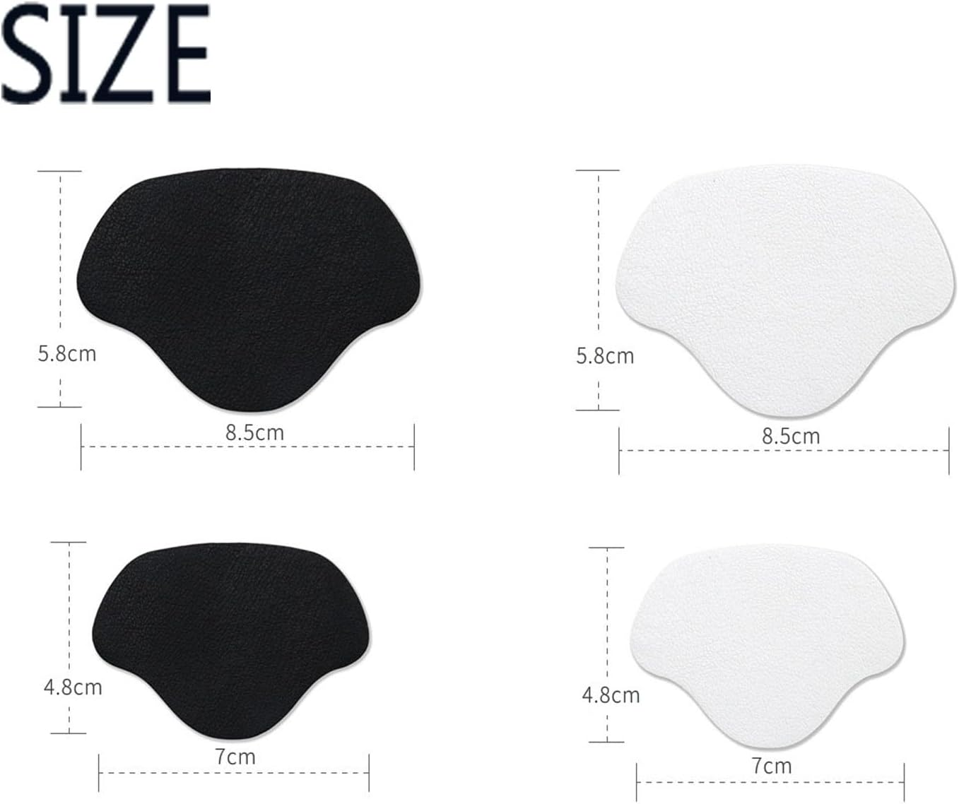 16 Pairs Shoe Heel Repair Patches,2 Different Sizes Self-Adhesive Patch for Hole of Shoes,Comfortable Fiber Leather Shoe Heel Repair, Adhesive Shoe Inserts for High Heels,Sneaker,Leather Shoes image number 4