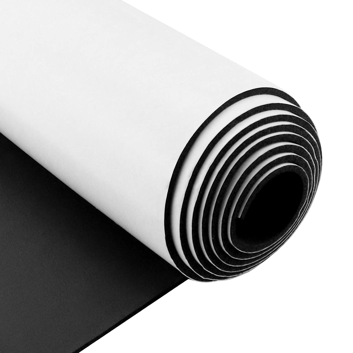 Foam Insulation Neoprene Sheets with Adhesive,Multi-Function Soundproof Large Marine Closed Cell Neoprene Rubber Roll (W：12 Inch T:1/8 Inch L:59 Inch,Black) image number 3