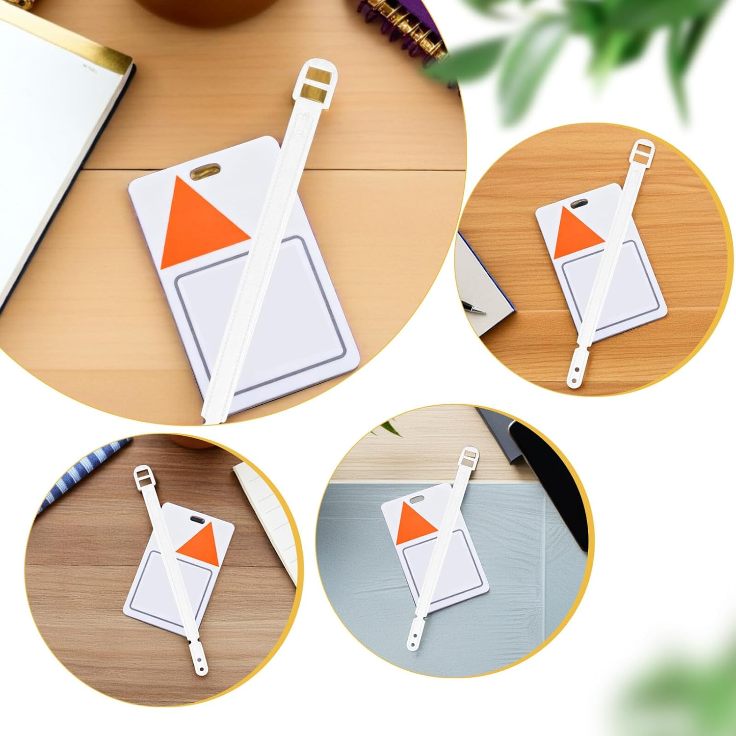 Beaupretty 100Pcs Plastic Luggage Tag Sling Loop Strap for Identification Cards Luggage Tags Holder Travel Suitcase Accessory image number 4