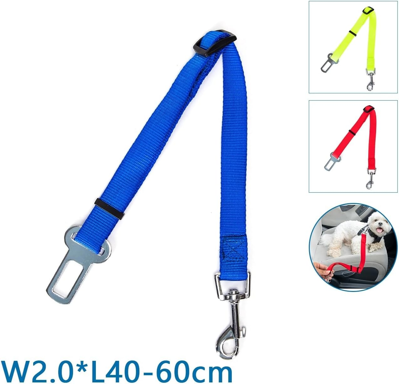 Adjustable Dog Seat Belt Heavy Duty Material Ideal for Safe Car Travel and Walking image number 4