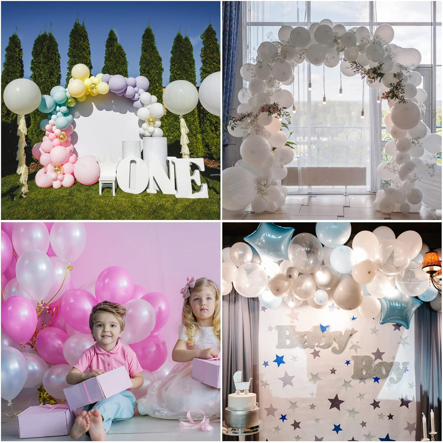 YHYZ Balloon Arch Tape Strip and Dots Kit, 10M (2 Roll, 5M/Roll ) Balloon Garland Strip Tape + 240 Dots Balloon Glue Point (Stick Well, Easy to Remove), for Birthday Party Wedding Decoration image number 2