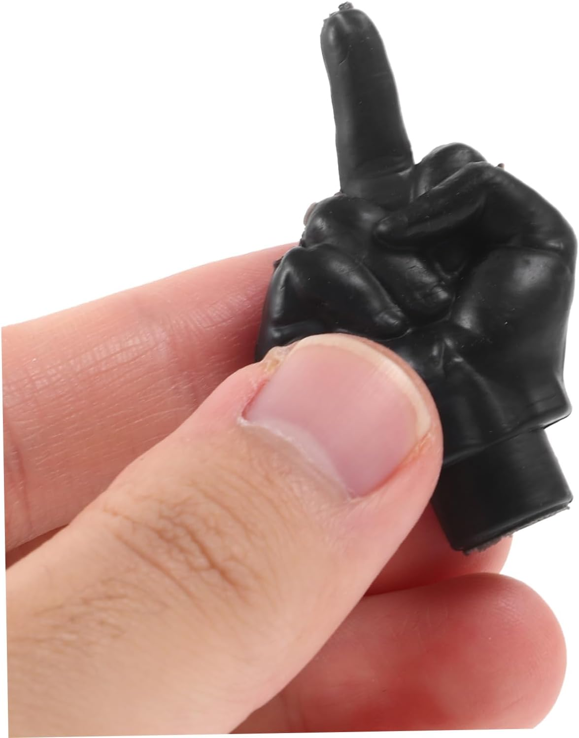 4Pcs Creative Finger Shaped Valve Stem Caps Dirtproof Tire Covers for SUV Car Motorcycle Bicycle Classic Black Easy Installation Stem Protectors - Black image number 3