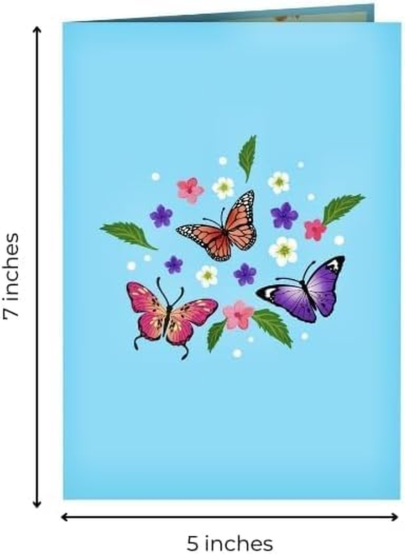 Absolutely Yours Mothers Day Card. Card for Mum, 3D Pop-Up Butterfly Greeting Card &ndash; Handmade Floral Design with Multiple Delicate Butterflies for Birthdays, Mother'S Day, Anniversaries & Special Occasions image number 3