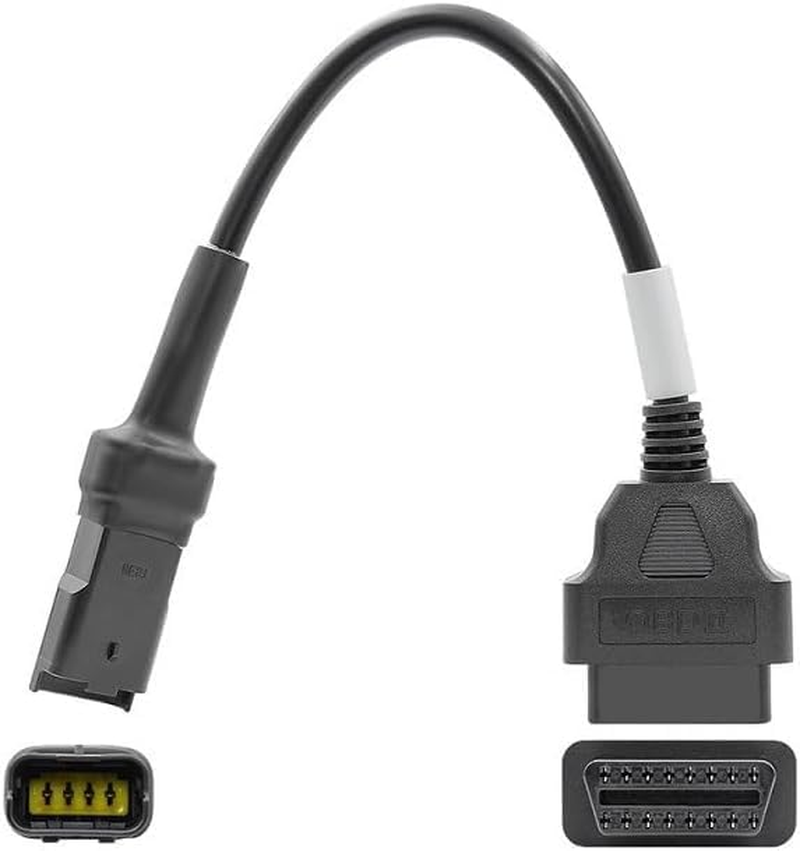 OBD2 OBDII Diagnostic Cable Adaptor 4 Pin to 16 Pin Compatible with Ducati Motorbike Motorcycle image number 2