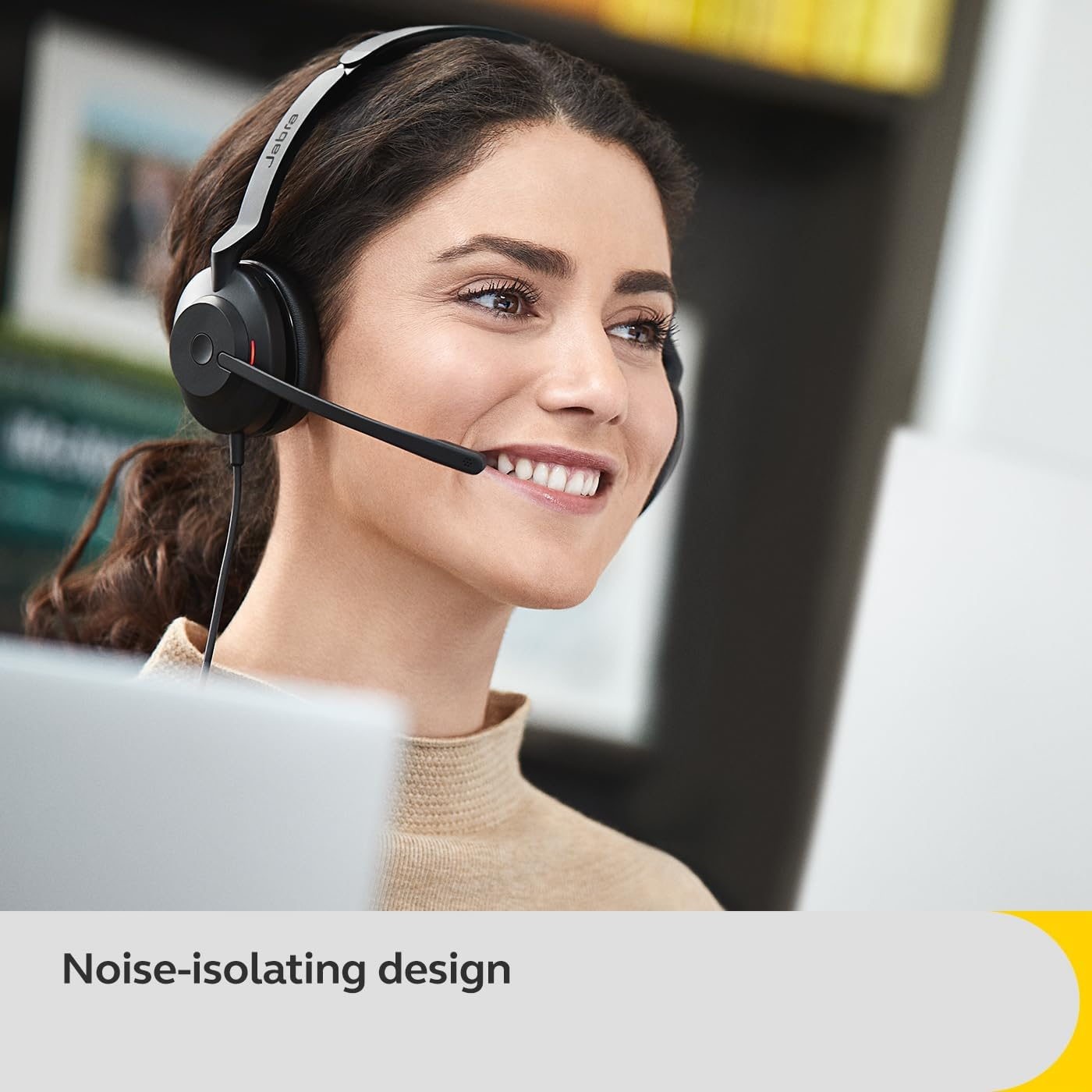 Jabra Evolve2 30 SE Wired Stereo Headset - Advanced ANC in Microphone - Noise Cancelling - Headphones with Mic - on Ear Professional Audio - Dual Mic'S - UC Certified - Latest USB C 4 PC & Mac image number 3