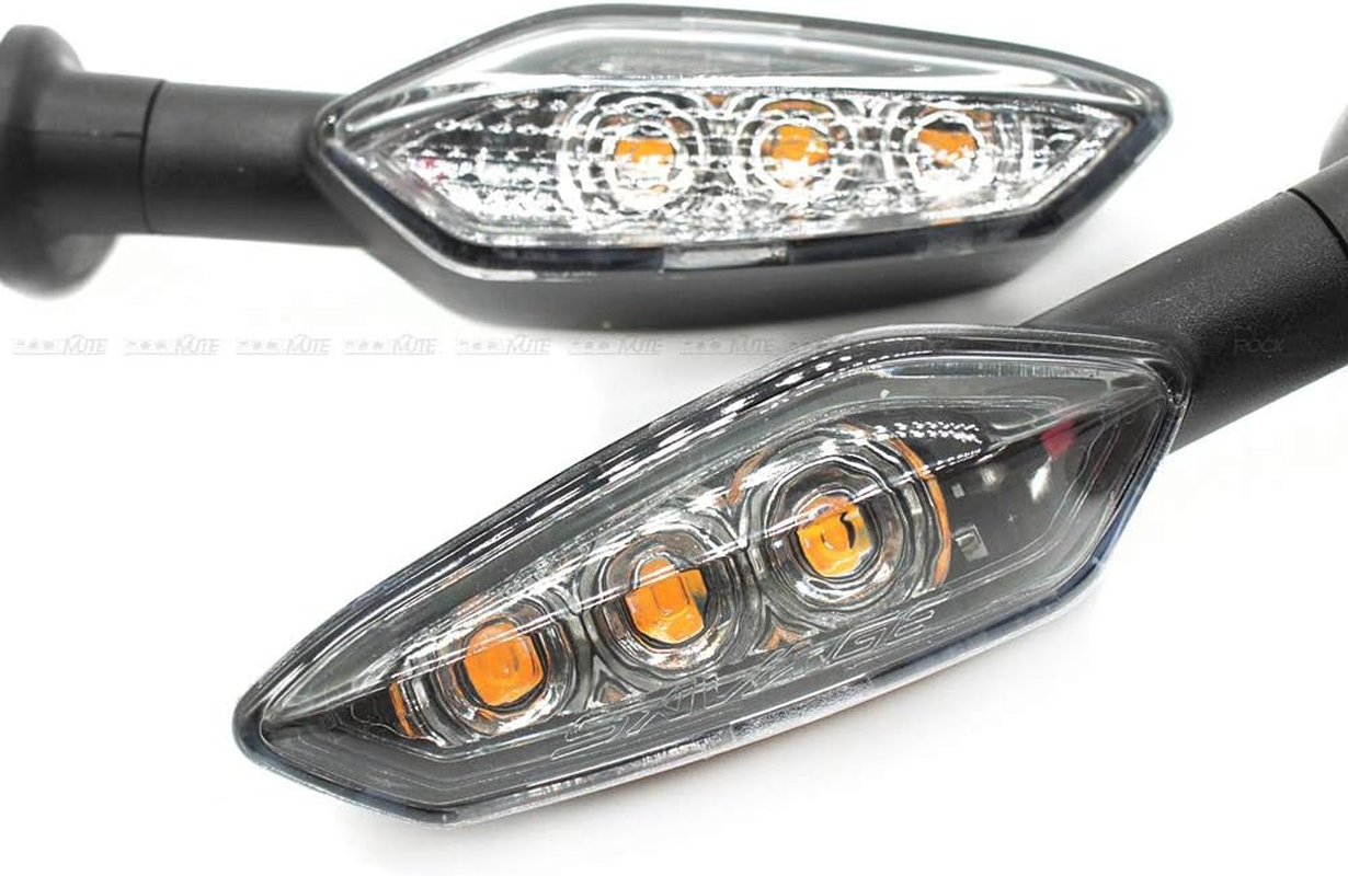Motorcycle LED Turn Signal Indicator Lights for Yamaha MT-01 MT-25 MT-03 MT-10 MT-09 MT-07 TRACER FZ1 FZ6 FZ8 FAZER FZ6R XJ6 TDM900 XSR900 XSR700 Motorbike Front/Rear Turning Blinker 1 Pair (Clear) image number 6