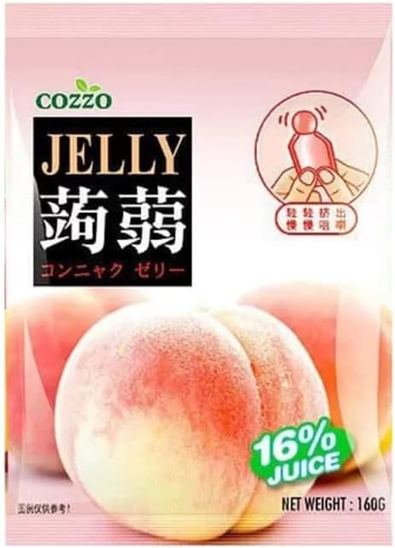 Cozzo, Konnyaku Jelly, Peach Flavour, 160 Gram [Pack of 1 Piece]