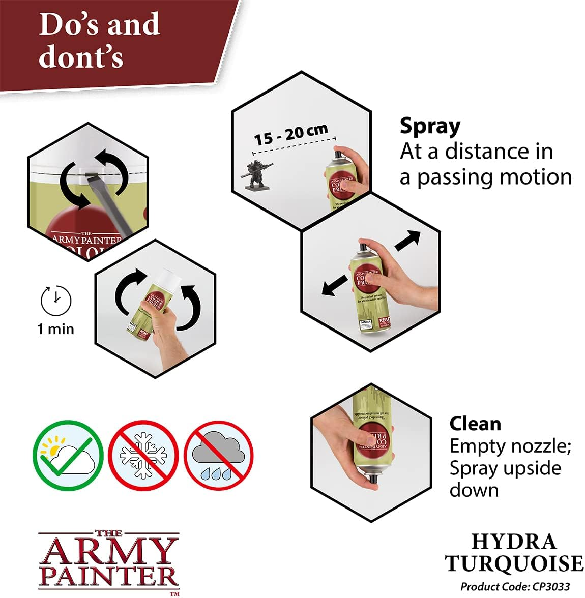 Army Painter Splash Release 2022 Spray Primer 400 Ml, Hydra Turquoise