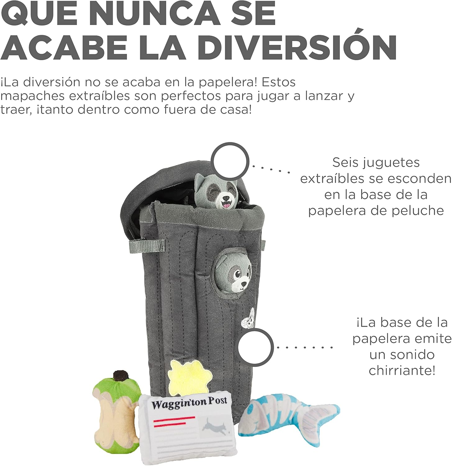 Outward Hound Hide a Raccoon Plush Dog Toy Puzzle image number 1