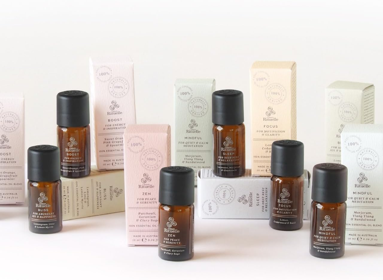 Urban Rituelle Natural Remedy Wellness Rituelles, 10Ml - Mindful: Essential Oil Blend with Marjoram, Ylang Ylang & Sandalwood, Aromatherapy for Calm, Balance & Relaxation - Diffuser, Massage, or Bath image number 1