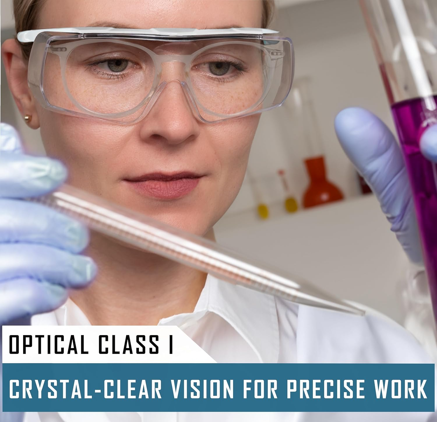 ACE Evo OTG Arbeits-Brille F&uuml;r Brillentr&auml;ger - &Uuml;ber-Schutzbrille F&uuml;r Bau, Handwerk & Industrie - EN 166 image number 2